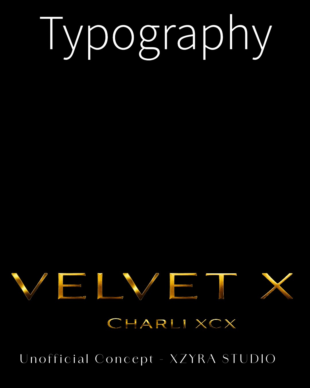 Velvet X concept: Typography